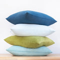 MONDAY MOOSE Decorative Throw Pillow Covers Cushion Cases, Set of 4 Soft Velvet Modern Designs, Mix and Match for Home Decor, Pillow Inserts Not Included (18x18 inch, Green/Blue) by MondayMoose