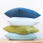 MONDAY MOOSE Decorative Throw Pillow Covers Cushion Cases, Set of 4 Soft Velvet Modern Designs, Mix and Match for Home Decor, Pillow Inserts Not Included (20x20 inch, Green/Blue) by MondayMoose