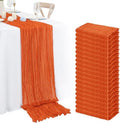20 Pack Orange Cheesecloth Table Runner 120 Inch 10FT Rustic Boho Gauze Cheese Cloth Table Runner for Wedding Party Baby Shower Thanksgiving Christmas Decoration by Lumaycens