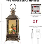 Christmas Nutcracker Snow Globe Lantern - Vintage LED Swirling Glitter Water Lamp with Clara & Soldier, Plays The Nutcracker Suite Music, 6-Hour Auto Timer - Holiday Tabletop Decor & Gift - Image 2