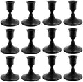 zeochyni 12 Pcs Black Taper Candle Holders Bulk for Wedding, Party Decor by zeochyni