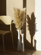AETVRNI 16'' Tall White Ceramic Vase, Flower Vase, Pampas Grass Floor Vases - Image 2