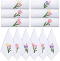 HunnmingRe 12 Pcs Spring Floral Cloth Napkins 100% Cotton, 17x17inch by HunnmingRe