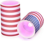ALAZA US American Flag Independence Day 4th of July Flickering Flameless Candles Battery Operated with Remote Timer,Tea Light Candles LED Pillar Votive Candles Set of 2 for Outdoor Indoor Decorations - Image 2