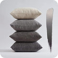 Topfinel Euro Shams Decorative Throw Pillows Covers for Bedroom,Large Cream Grey Fluffy Corduroy Western Home Decor Cushion Cases,Soft Neutral Gray Shams Set of 4 26x26 Inch by Topfinel