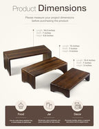 Tidita Wooden 3 Tier Cupcake Stand with Non-Slip Pads (Walnut Color) - Image 2