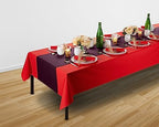 Disposable Table Runner for Dining Table, 16" 20-Pack Linen-Like Plum Paper Table Runners for Party, Wedding Or Event - Image 2