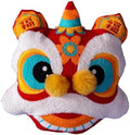 Lion Dance Head Pillow New Year Colorful Embroidered Cushion Chinese Style Lucky Home Decoration Living Room Bedroom Bedding (14.6x15.7, red) by Unknown