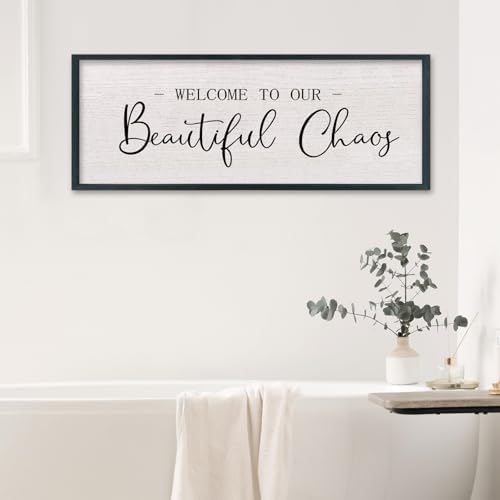 comurdyo Welcome To Our Beautiful Chaos Sign, 40"X15", Black - Image 6