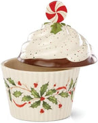 Lenox Holiday Bakeshop Cupcake Christmas Candy Jar with Lid - Image 2