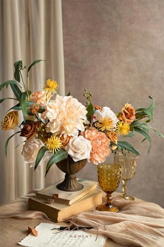 Ling's moment Fake Flowers Box, Cream & Apricot Grand Combo - Image 2