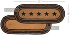 VHC Brands Farmhouse Primitive Jute Black Textured Table Runner w/Stenciled Stars 13"x36" - Image 3