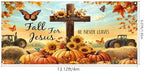 16X7Ft Fall for Jesus Garage Door Cover Banner Decorations, He Never Leaves Thanksgiving Backdrop Garage Door Autumn Backdrop Wall Decorations for Outdoor Home Yard Decor Party Photo Backgrounds - Image 6