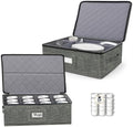 UFORU Cup and Mug Storage Box with Dividers Handles, 2 Packs Holds 24 Cups by UFORU