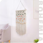 BMIDRUT Macrame Hanging Tapestry Boho Hand Woven Tapestries Dream Catchers Boho Wall Art Decor Home Wall Decor Wall Pediment 16x30 Inch - Image 4
