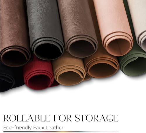 MOSAYT Vinyl Faux Leather Placemats, Set of 8, Pink - Image 6