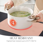 MOSAYT Vinyl Faux Leather Placemats, Set of 8, Pink - Image 3