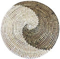Senegal Placemats/African Bohemian Woven Seagrass Placemats/Natural Wicker Round Basket Placemats/Decorative Hanging Wicker Plates/Hanging Wall Decor (Black & White) by Handmade