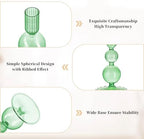Glasseam Green Glass Taper Candle Holder, 3Pcs Unique Candlestick for Table - Image 6