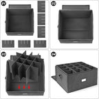 popoly Stemware Storage Cases 2 Pack, Wine Glass Storage Box Containers - Image 7