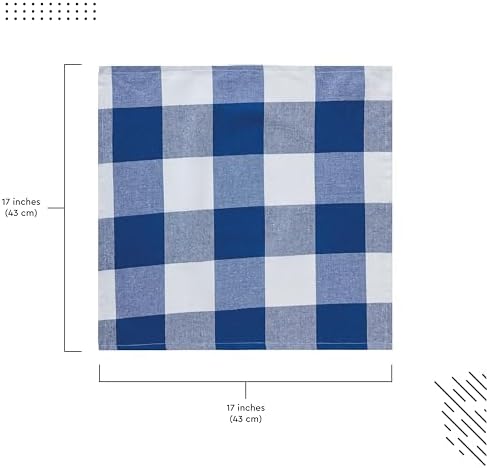 Encasa XO Cloth Napkins, Cotton Dinner Napkins 17"x17" - Image 3