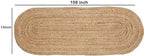 VDS Pack of 1 - Oval Braided Jute Table Runner Rug 13X108 Inch - 100% Natural Burlap Reversible Rustic Hessian Table Cloth Centerpiece for Wedding ,Home, Kitchen, Table Decoration - Image 2