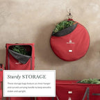 Balsam Hill Wreath Storage Bag - Premium Red Christmas Wreath Protection in Multiple Sizes for Seasonal Storage and Shape Preservation, Small - Image 4
