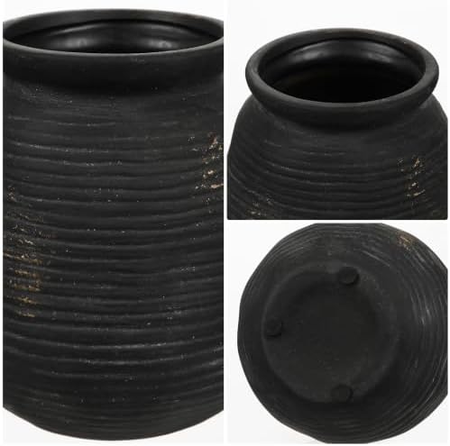 Ceramic Flower Vase Home Decor 7 Inch Rustic Farmhouse Pottery Flower Vase - Image 3