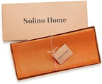 Solino Home 100% Pure Linen Table Runner Orange, Fete 14 x 120 in - Image 5