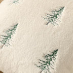 MIULEE Christmas Decorative Faux Fur Pillow Covers 20x20 Inch Beige Green - Image 7