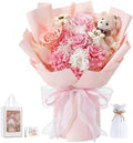 Lewondr Preserved Flowers for Delivery, Flowers Bouquet with Bear, Pink by Lewondr