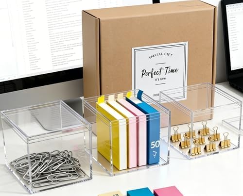 KissYou Acrylic Box 12 Packs Clear Box with Lid Acrylic Candy Boxes Transparent Display Square Cube Jewelry Storage Contanier Graduation Day Decorative Boxes - Image 6