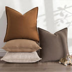 decorUhome Fall Brick Linen Throw Pillow Covers 18x18 Set of 2 - Image 7