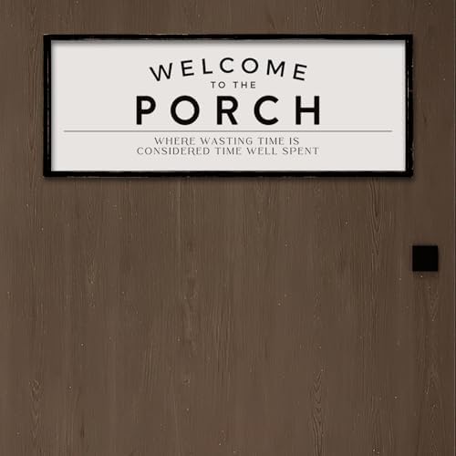 ZZJJHYWGQ Welcome to the Porch Sign, 32"×12", Black - Image 7