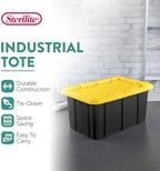 Sterilite Industrial Storage Tote with Lids for Garage, 17 Gallon, 12-Pack - Image 2