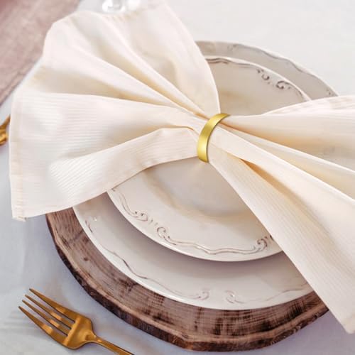 200pcs Gold Napkin Rings Bulk,FACULX Round Gold Metal Napkin Buckles - Image 5