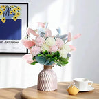 Artificial Flowers with Vase Flower Arrangements for Home Decoration - Image 5