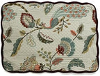 Espresso Feather - Luxury Handcrafted Placemats (Reversible) Cotton Quilted Fabric Machine Washable – Set of 6 – Elegant Home Decor – 14 x 19 inches - Bloom Collection - Image 7