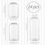 Glass Bud Vases Set of 24, Ribbed Small Flower Glass Vases for Centerpieces - Image 2