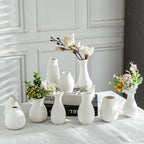 Tanvecle Ceramic Bud Vase Set of 10, White Small Flower Vases for Decor by Tanvecle