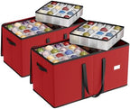 SONGMICS Christmas Ornament Storage Boxes, Set of 2, with 3-Inch 256 Slots by SONGMICSbySONGMICSHOME