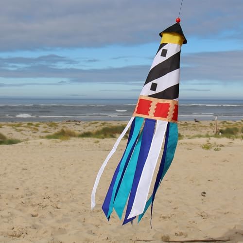 In the Breeze 4665 — 3D Lighthouse Windsock — Hanging Outdoor Beach Decoration for Yards, Gardens - Image 3