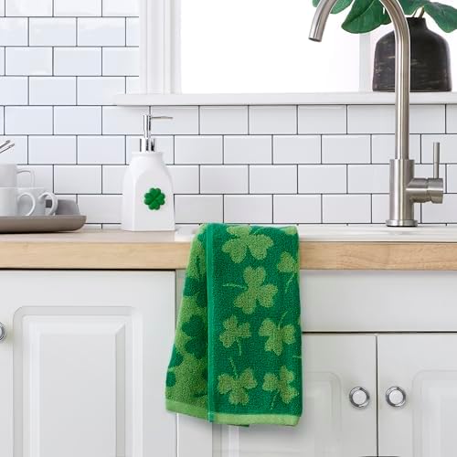SKL Home St. Patrick's Day Shamrock Hand Towel Set-2pc, Jacquard, Green - Image 3