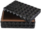 Perilla Home Large Decorative Storage Box – 8" x 5" x 3" – Black MDF with Madison Black Resin Finish – Wooden Keepsake Chest for Blankets, Crafts & Home Organization - Image 6