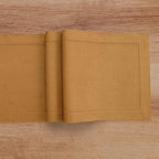 Solino Home 100% Pure Linen Table Runner Brown Sugar Hemstitch, 14 x 48 in - Image 4