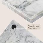 Koville Natural Marble Tray, 12x8“ Coffee Table Vanity/Decorative Tray for Jewerly, Watch, Perfume Candle Storage for Bedroom/Bathroom/Kitchen Countertop - Image 6