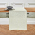 Solino Home 100% Pure Linen Table Runner, 14 x 108 in, Sage, Narrow Stripe by SolinoHome