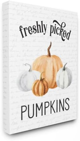 Stupell Industries Freshly Picked Pumpkins, 16 x 20 Inch Canvas Wall Art by StupellIndustries