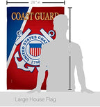 Coast Guard House Flag - 2 pcs Pack Armed Forces USCG Semper Paratus United State American Military Veteran Retire Official - Banner Small Garden Yard Gift Double-Sided Made In USA, "house flag 28"" x 40""" - Image 2