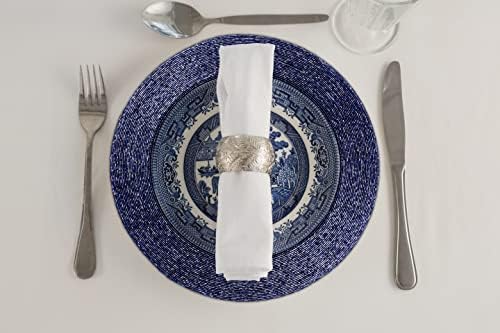 Lightnpro Handmade Beaded Placemats Set of 4 – 13 Inch Round Navy Charger Mats | Handcrafted Artisan Table Accessories, Elegant Decorative Dining Table Décor for Weddings, Holidays & Parties - Image 4
